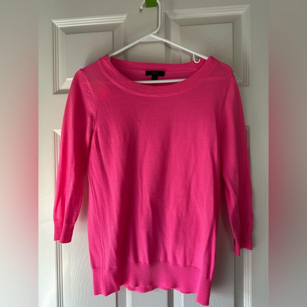 Hot pink J crew sweater